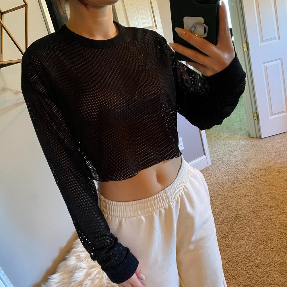 Cropped See-through Sweater